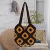 Bolsa de Palha Férias Nicho Bolsa de Palha Casual Tote Nova Bolsa de Mão de Grande Capacidade Bolsa Transversal Bolsa Feminina Tecelagem
