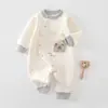 Macacão quentinho para bebê, roupa externa de outono e inverno para bebês e crianças pequenas, macacão acolchoado, roupas de inverno