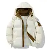 Jaqueta com Capuz de Algodão Masculina Esportiva Casual Tendência Marca Inverno Engrossada Quente Casaco Pão Tecido à Prova de Vento Confortável Respirável