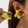 Pendientes de Mariposa y Orquídea Estéreo de Moda Europea y Americana Pendientes de Estilo Bohemio para Vacaciones Venta al por mayor