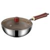Sartén Antiadherente de Titanio Engrosado 304 para Uso Doméstico, Sartén Pequeña, Sartén de Fondo Plano, Adecuada para Cocina de Inducción y Estufa de Gas, Utensilios de Cocina Pequeños