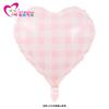 Nuevo globo cuadrado de película de aluminio de 18 pulgadas con diseño de amor, decoración para fiesta de cumpleaños infantil, cuadrado a rayas