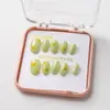 Esmalte de Uñas Portátil Caja de Esmalte de Uñas Terminado Esmalte de Uñas Falso Wholesale Parche de Esmalte de Uñas que Cambia de Color Lazo Suave Esmalte de Uñas Nupcial