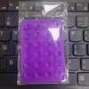 Conjunto de 24 peças de suportes adesivos universais para celular, com ventosas de silicone quadradas, multifuncionais e antiderrapantes, sem necessidade de furos, prontos para uso pelo fabricante.