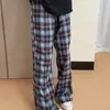 Calça larga de patchwork bordada branca e cinza, novo estilo de verão, corte solto, efeito emagrecedor, cintura elástica, calça de moletom estilo banana