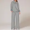 Estación Independiente Conjunto Casual de Dos Piezas para Mujer 2026 Primavera/Otoño Sudadera con Media Cremallera Pantalones de Pierna Recta Ropa Deportiva Conjunto de Viaje