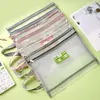 Bolsa de classificação por matéria em malha de camada dupla, bolsa de matéria em malha de nylon, bolsa específica para matéria, bolsa para provas de estudante, bolsa para guardar lição de casa