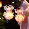 Festival de Mediados de Otoño Linterna Personalizada Mascota Luminosa Bolso Estilo Antiguo Linterna de Palacio Niños Hecha a Mano PP Conejo Linterna de PVC Linterna
