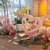 Caixa de flores portátil à prova d'água, nova caixa de flores portátil para presente de feriado, cesta de flores portátil, materiais de embalagem de papel floral