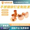 Remache de cobre semihueco de cabeza redonda de Shenzhen remache de cobre de cabeza redonda remache de cobre rojo de cabeza redonda remache de cobre T2