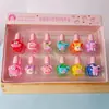 Traje de esmalte de uñas de dibujos animados esmalte de uñas para despegar niña cinco venenos insípido guardería compartir esmalte de uñas al por mayor