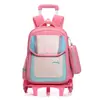 Mochila Escolar con Ruedas para Niños, Mochila Escolar con Ruedas para Estudiantes de Primaria, Mochila para Hombres y Mujeres, Ruedas con Escalera para Carrito, Mochila Escolar de Gran Capacidad