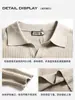 Suéter de punto polo para hombre estilo Old Money, casual y sofisticado, con cuello de gaviota y manga larga, adecuado para primavera y otoño