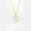 Colar de Letra Inglesa Espanha DP Nova Moda Prata de Lei s925 Ouro 18K Nicho Luxo Leve Colar de Prata de Lei