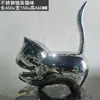 Acero Inoxidable Acabado Espejo Escultura de Gato Adorno Paisajismo de Jardín Comunidad Oficina de Ventas al Aire Libre Arte Decorativo de Lujo Ligero