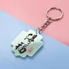 Llavero de Mensaje de Bendición Caligráfica Creativo Personalizado Divertido Texto Decoración de Mochila Estudiantil Colgante Peculiar con Acrílico