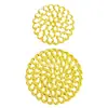 Padrão de Joias DIY Peças de Flor de Ferro Grandes e Pequenas Recortadas Embutidas Peças de Flor Redondas 48/36mm Discos de Metal Recortados