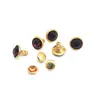 Venda Direta da Fábrica Tubo de Vidro com Borda Dourada Broca 6-11mm Rivets Coloridos de Diamante Acessórios para Roupas Acessórios de Decoração para Bolsas