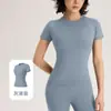 Conjunto de Yoga de Verano para Mujer, Set Deportivo de Running de Secado Rápido, Ropa de Fitness para Entrenamiento de Pilates, Manga Corta Ajustado