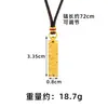 Nuevo Estilo Brillante Hielo Triturado Tridimensional Ladrillo de Imitación Oro Colgante para Mujeres Oro de Arena Vietnamita Barra Cuadrada Sólida de Imitación Oro Collar Joyería