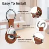 Soporte de cuero para Airtag, Estuche para AirTag con Llavero, Soporte para Air Tag Anti-Rayaduras Fundas con Llavero para AirTags Cadena de Etiquetas Rastreador Buscador de Artículos GPS Apple AirTag