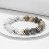 Pulseira de Pedras com Contas Floco de Neve Estilo Dark para Homens e Mulheres Design de Nicho Tendência Joias Atacado em Estoque