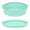 Nuevo Producto Transfronterizo Creativo Redondo Freidora de Aire Molde de Silicona para Hornear Cocina Hogar Almacenamiento Plegable Molde para Hornear Engrosado