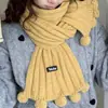 Cachecol de tricô inverno feminino quente bola pendurada quente estilo coreano atmosfera versátil luxo leve alta qualidade aquecedor de pescoço atacado