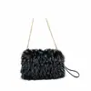 Bolsos de Mujer de Comercio Exterior Transfronterizo Europeo y Americano Bolso de Mano Clutch Bolso de Mano Retro de Amazon Bolso de Mano de Piel Esponjoso de Gran Capacidad