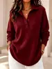 Ropa de mujer nueva de otoño 2026 sitio independiente transfronterizo europeo y americano: Camisa de punto tipo polo de manga larga con patrón de gofre para mujer