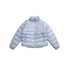Jaqueta puffer feminina leve de inverno com capuz curta, jaqueta acolchoada, casaco quente repelente à água, jaqueta estilo esportivo 13806