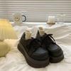 Zapatos de Plataforma Gruesa Color Nude Versátiles de Nicho para Primavera y Otoño 2025, que Aumentan la Altura, Estilizan, Tendencia Dopamina, Zapatos Galleta