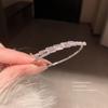 Pulsera geométrica de circonio electrochapada en oro real, elegante, de lujo ligero, pulsera de alto sentido, diseño sencillo para el día a día, pulsera con sentido del diseño, venta al por mayor
