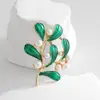 Broches Creativos Frescos de Esmalte Europeos y Americanos, Broches con Forma de Árbol, Pines de Hoja, Accesorios, Al por Mayor en Stock