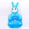 Sofá inflable pequeño para bebés y niños, asiento de aprendizaje con forma de conejo, sofá transparente de doble capa, puesto de venta