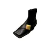 Botines Negros de Punta Cuadrada Estrechos Estilo Francés para Mujer Zapatos 2025 Nuevos Botines de Primavera y Otoño Botas Elegantes de Gama Alta