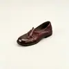 Gabinete de Red Estilo Hermana Teng Cuero Suave Retro Tacón Grueso Suela Silenciosa Mocasines Versátiles para Mujer Producto Genuino Recomendación