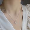 Dulce y Fresco Collar de Perlas de Cacahuete para Mujer, Estilo Romántico Francés, Cadena Elegante y con Estilo para la Clavícula, Cadena de Suéter de Moda