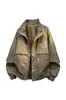 2026 Nueva Chaqueta Retro de Trabajo para Hombre Abrigo Informal de Patchwork con Cuello Alto Holgado Top Informal de Moda para Primavera y Otoño