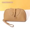 Cartera de Cuero de Moda Creativa de Elefante para Mujer, Bolso de Mano Largo con Diseño de Nicho, Bolso de Mano Suave de Cuero para Instagram, Venta al por Mayor