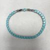 Pulsera Azul Neblina Estilo Coreano para Mujer Lujo Ligero Gama Alta Fila Única Diamante Diseño de Nicho Minimalista Moda Pieza de Mano Personalizada