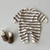 Ropa Infantil Ins estilo Coreano Bebé Primavera y Otoño Algodón Cómodo Sudadera Rayada Mameluco Bebé Ropa Larga para Gatear