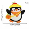 Parche Bordado de Pingüino Lindo de Dibujos Animados Regalo para Fiesta Navideña Parche Decorativo para Ropa y Equipaje Etiqueta Bordada para Computadora