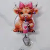 Insignia Giratoria de Acrílico Médico con Dibujo de Enfermera con Carrete Retráctil de Fácil Extracción para Identificación de Doctor