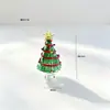 Árvore de Natal Esmaltada Zibo Enrolada em Seda Ornamento de Vidro Sólido Decoração de Mesa Presente de Natal Fabricante de Exportação