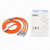 Cable de Datos para Avión al por Mayor Cable de Carga Tres en Uno Uno a Tres Carga Súper Rápida de 120W Adecuado para Apple Huawei