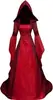 Ropa de Mujer Transfronteriza Estilo Retro Medieval Vestido de Boda 6 Colores Vestido con Capucha Ceñido a la Cintura Disfraz de Halloween Bruja Túnica