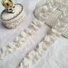 Encaje Plisado Hueco de Algodón Multicolor de 3 cm de Ancho Adorno para Diadema DIY, Puño, Cojín, Ropa de Muñeca, Accesorios para Prendas Hechas a Mano
