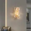Luz de Vestíbulo, Candelabro Nórdico, Luz de Pasillo de Lujo Ligero, Luz de Techo, Luz Pequeña de Cristal, Iluminación de Entrada, Luz de Balcón, Luz de Vestíbulo