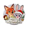 Insignia de Colaboración Luckin Coffee Zootopia 2 Judy Nick de Acrílico Imán para Refrigerador Colección Conmemorativa Regalo para Amigos